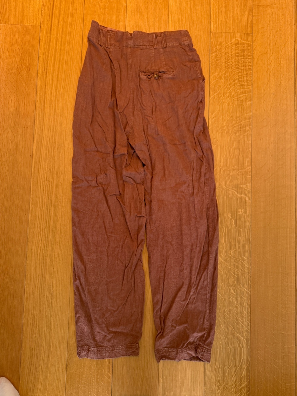 High-Waist Rust Brown Pants - Picture 4 of 4